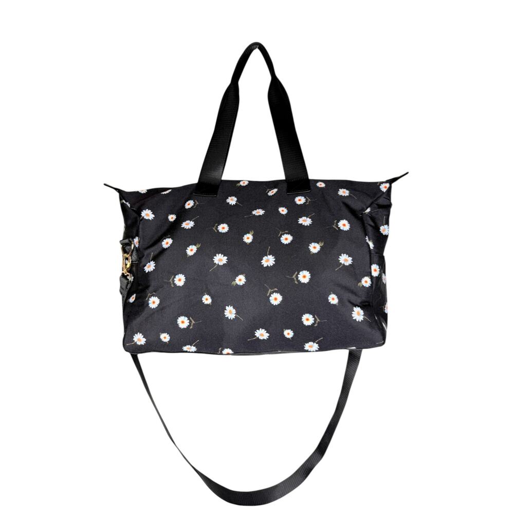 Alice and Olive Black Daisy Duffel bag